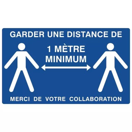 PANNEAU DISTANCE 1METRE/ADHESIF 330X200MM - ref. 1214017 | TP Agri