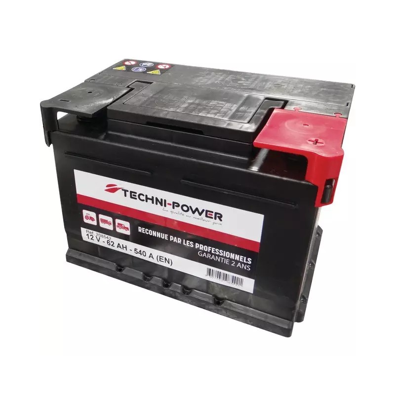 BATTERIE 12V 62AH 540A BAC BAS + A DROITE TECH - ref. 208542 | TP Agri