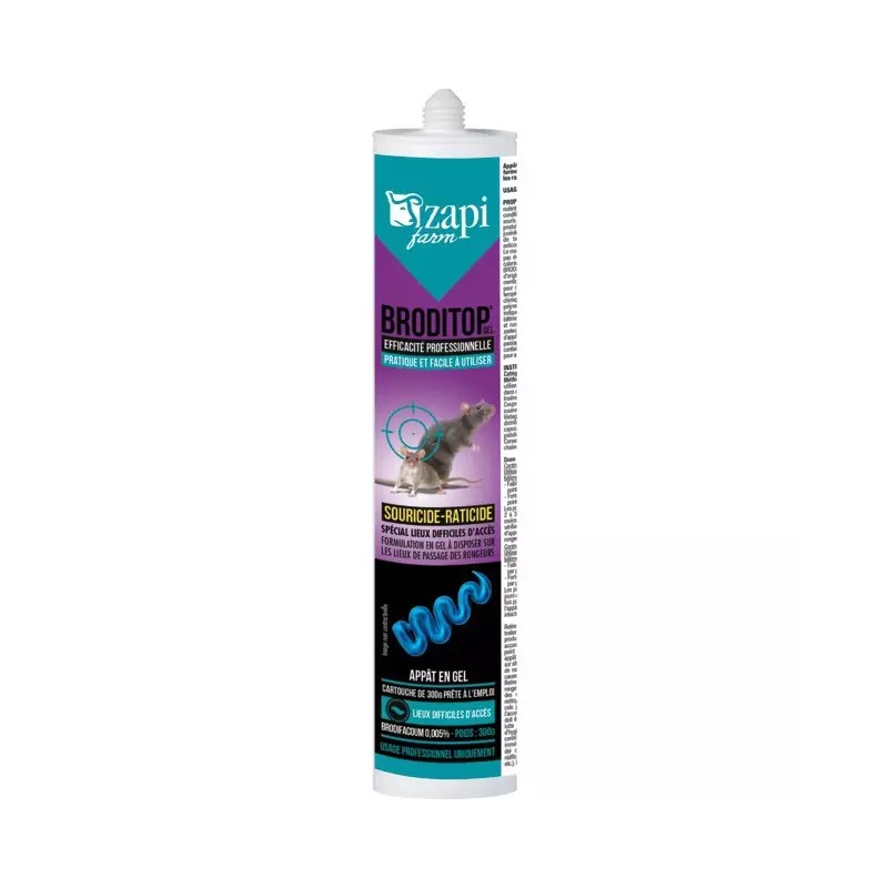 SOURICIDE RATICIDE PRO BRODITOP GEL CARTOUCHE - ref. 2829054 | TP Agri