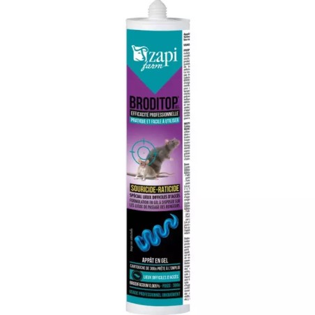 SOURICIDE RATICIDE PRO BRODITOP GEL CARTOUCHE - ref. 2829054 | TP Agri