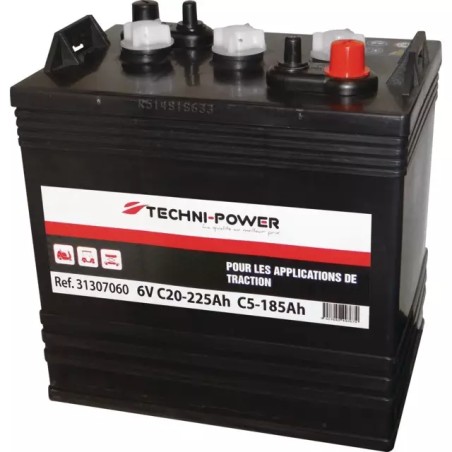 BATTERIE 6V 225AH DECHARGE LENTE TRACTION TE - ref. 31307060 | TP Agri