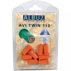BUSE ALBUZ AVI TWIN 110 01 ORANGE BLISTER DE 8 - ref. 241813 | TP Agri