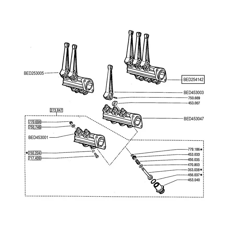 OBTURATEUR COLLECTEUR 3 VOIES COMPLET - ref. BED254142 | TP Agri