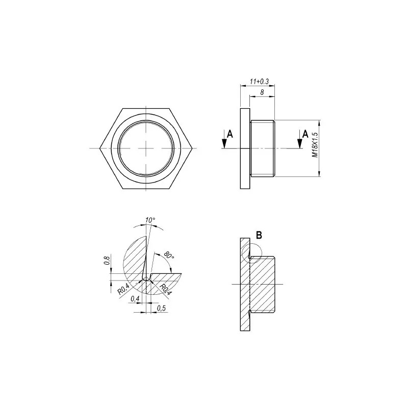 BOUCHON DE LAMIER M18X1,5 SIP 150644609C