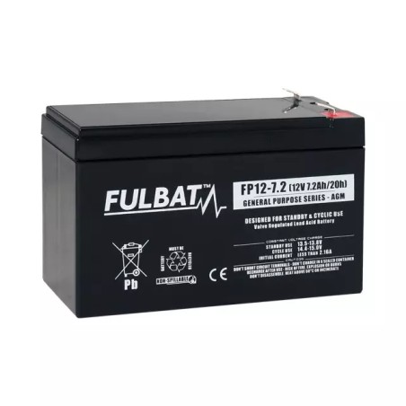BATTERIE GEL 12V 7,2AH 20A TYPE CP7-12 FULB - ref. 31305058F | TP Agri