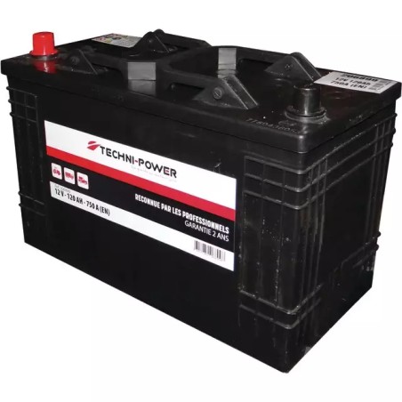 BATTERIE 12V 120AH 750A + A GAUCHE TECHNI-POWE - ref. 206899 | TP Agri
