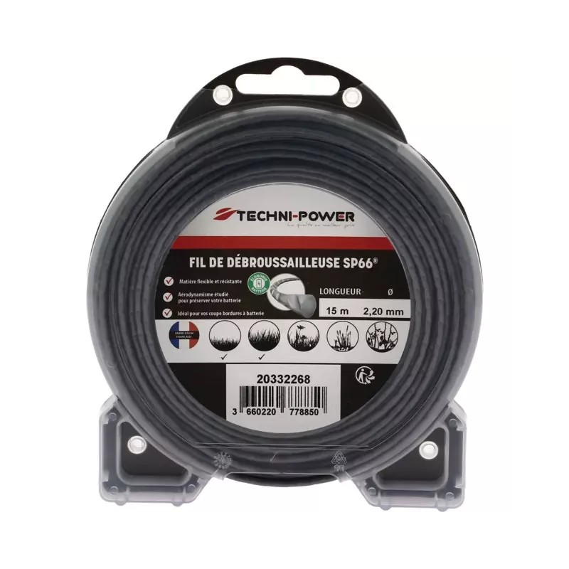 FIL DE DEBROUSSAILLEUSE ONDULE SP66 Ø 2,2 MM - ref. 20332268 | TP Agri