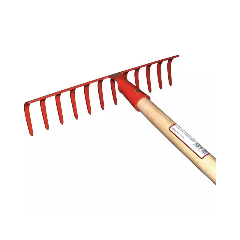 RATEAU FORGE 12 DENTS COURBES AVEC MANCHE BOI - ref. 2424182 | TP Agri