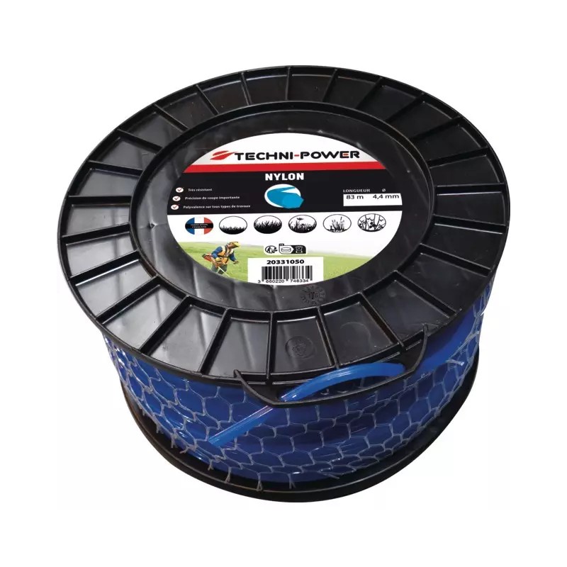 FIL DE DEBROUSSAILLEUSE HEXAGONAL NYLON Ø 4, - ref. 20331050 | TP Agri