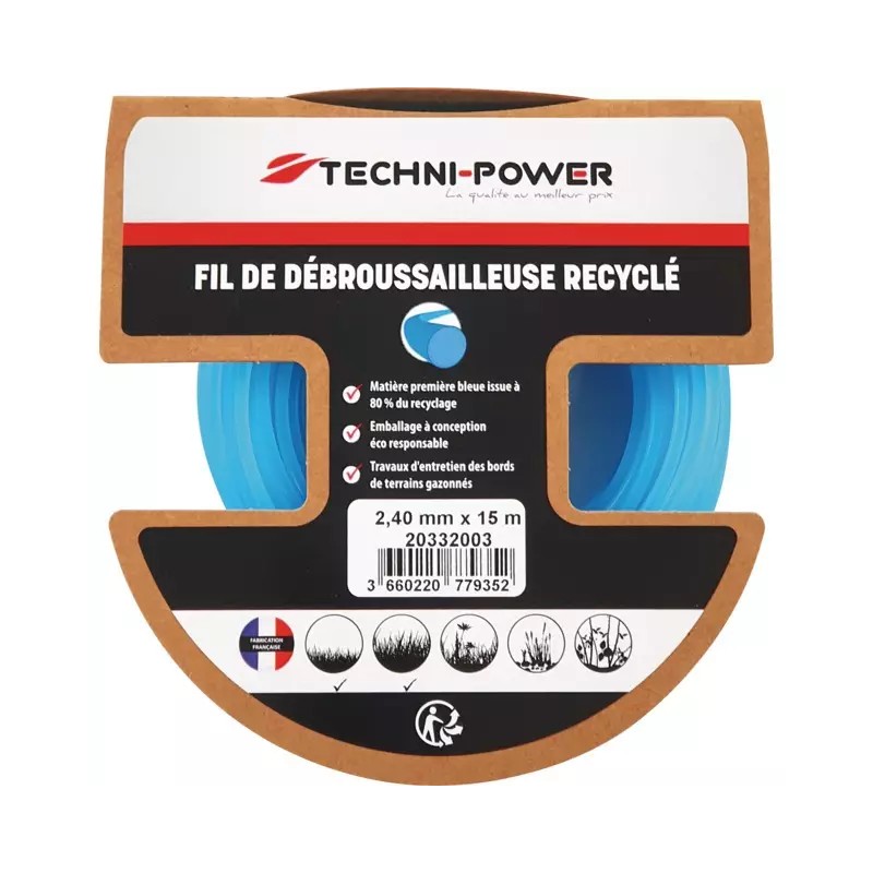 FIL DE DEBROUSSAILLEUSE ROND RECYCLE Ø 2,4 M - ref. 20332003 | TP Agri