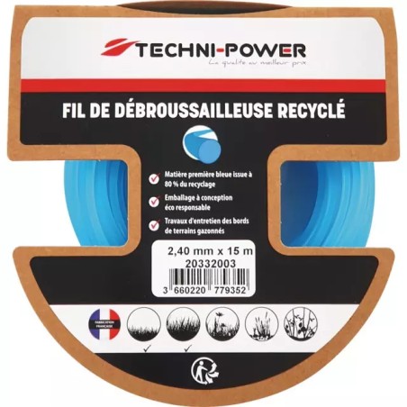 FIL DE DEBROUSSAILLEUSE ROND RECYCLE Ø 2,4 M - ref. 20332003 | TP Agri