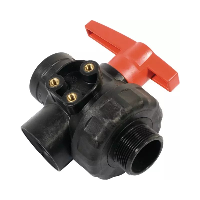 VANNE À BILLE 3V PP GAZ 1"1/2 MF-LL - ref. 230890 | TP Agri