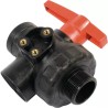 VANNE À BILLE 3V PP GAZ 1"1/2 MF-LL - ref. 230890 | TP Agri