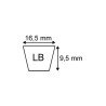 COURROIE LB36 SUPERGOLD 1000 ORIGINE MITSUBO - ref. MILB36SG | TP Agri