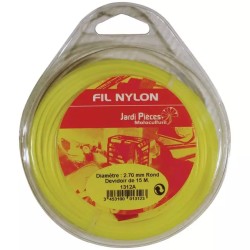 FIL DE DEBROUSSAILLEUSE ROND 15M 1,3 MM JAUNE D - ref. 1250A | TP Agri