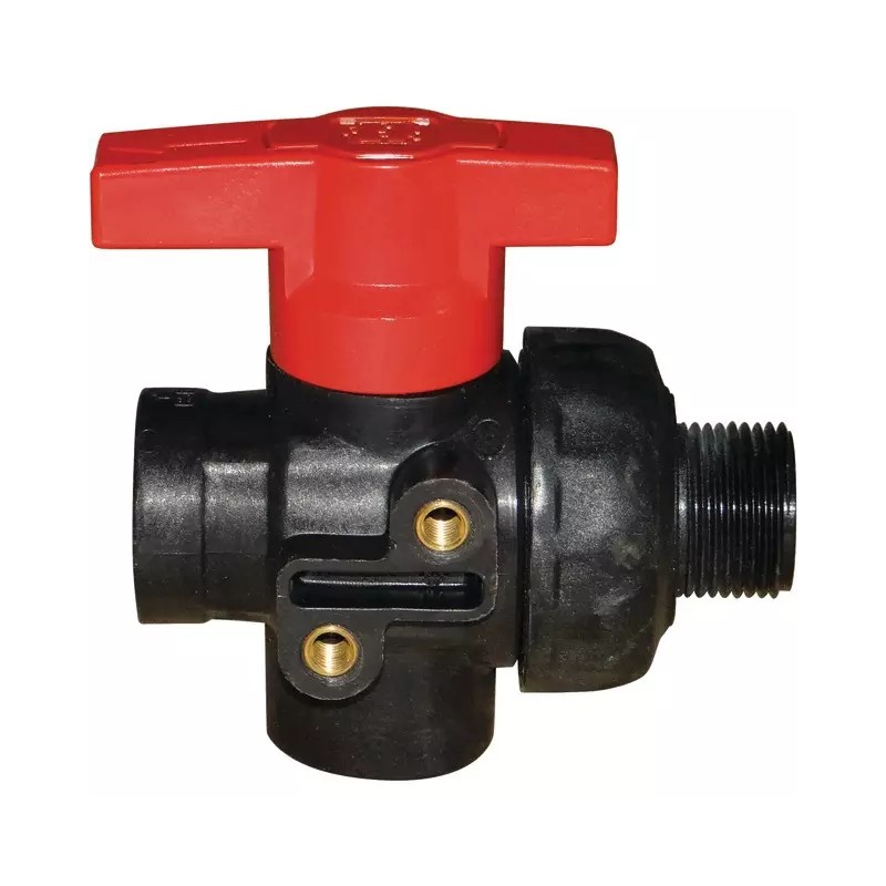 VANNE À BILLE 3VOIE PP GAZ 1" MF-LL - ref. 235147 | TP Agri