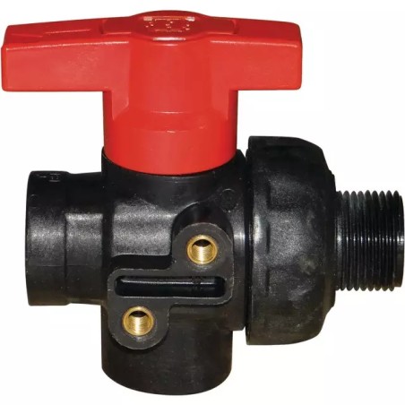 VANNE À BILLE 3VOIE PP GAZ 1" MF-LL - ref. 235147 | TP Agri