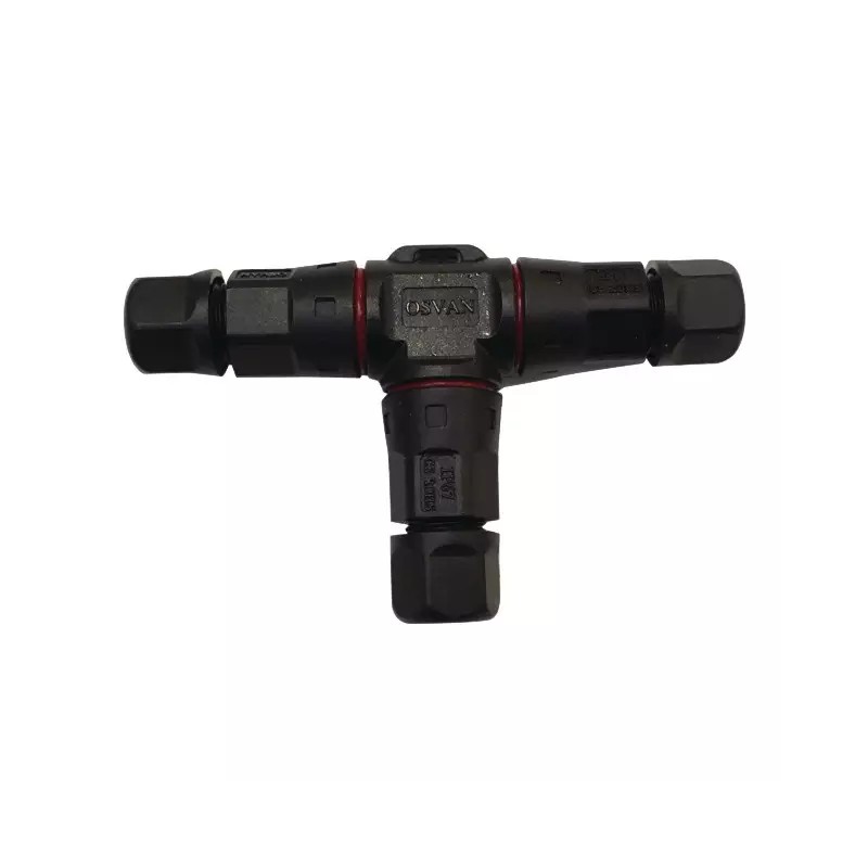 CONNECTEUR ETANCHE EN T POUR CABLE 1 MM2 DE R - ref. 2124020 | TP Agri