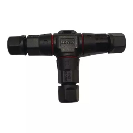 CONNECTEUR ETANCHE EN T POUR CABLE 1 MM2 DE R - ref. 2124020 | TP Agri