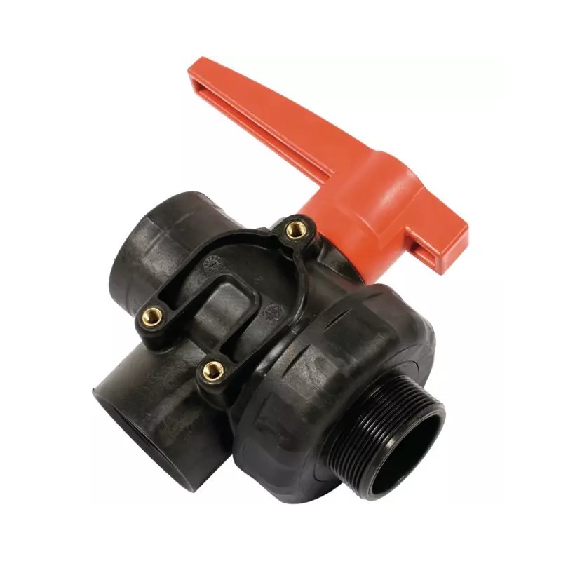 VANNE À BILLE 3VOIE PP GAZ 2" MF-LL - ref. 230894 | TP Agri