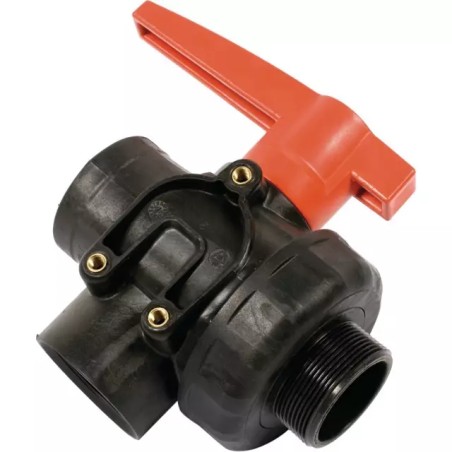 VANNE À BILLE 3VOIE PP GAZ 2" MF-LL - ref. 230894 | TP Agri