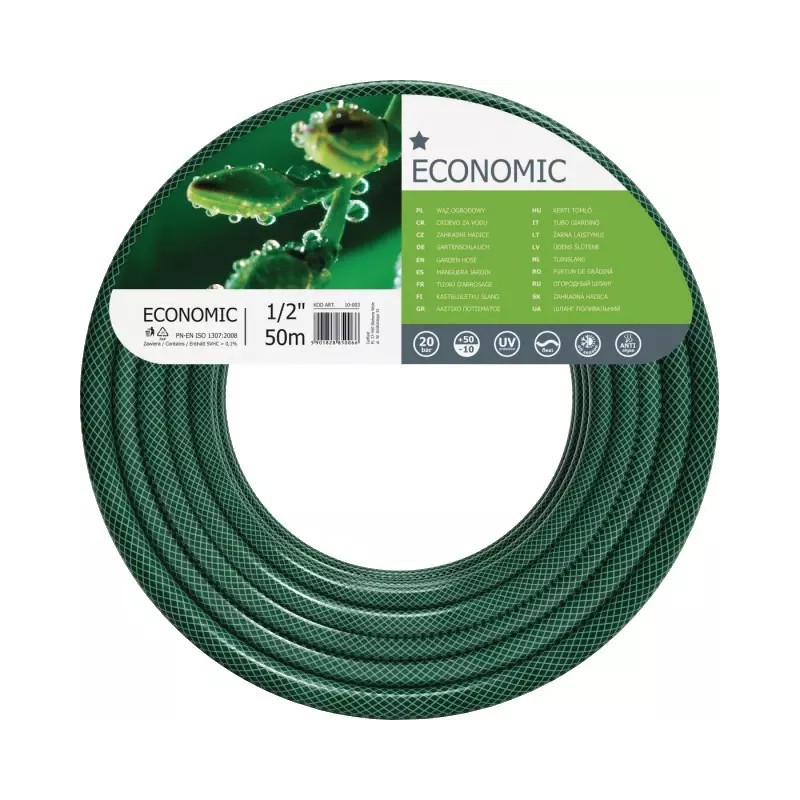 TUYAU D'ARROSAGE ECONOMIC 1/2" 50 METRES CEL - ref. CEL10003 | TP Agri
