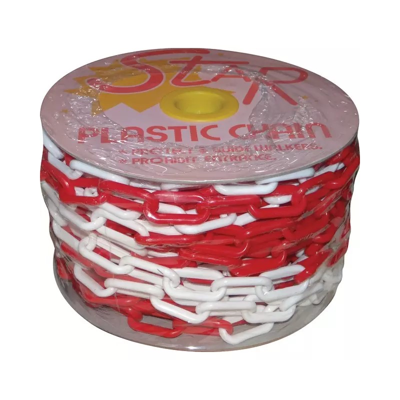 CHAINE PLASTIQUE ROUGE/BLANC Ø 8 MM ROULEAU D - ref. 1870064 | TP Agri
