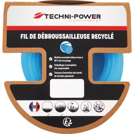 FIL DE DEBROUSSAILLEUSE ROND RECYCLE Ø 2 MM - ref. 20332002 | TP Agri