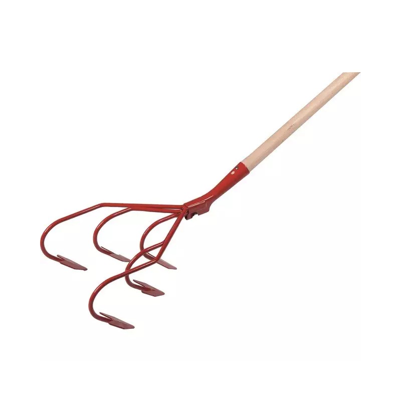 CULTIVATEUR 5 BRANCHES 24CM AVEC MANCHE BOIS - ref. 2424260 | TP Agri