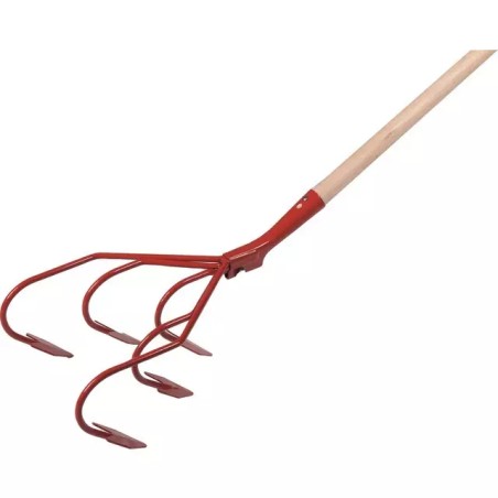 CULTIVATEUR 5 BRANCHES 24CM AVEC MANCHE BOIS - ref. 2424260 | TP Agri