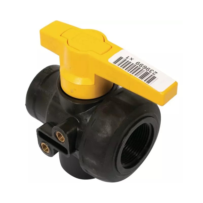 VANNE À BILLE 3V PP NPT 1"1/4 FF-LL - ref. 239699 | TP Agri