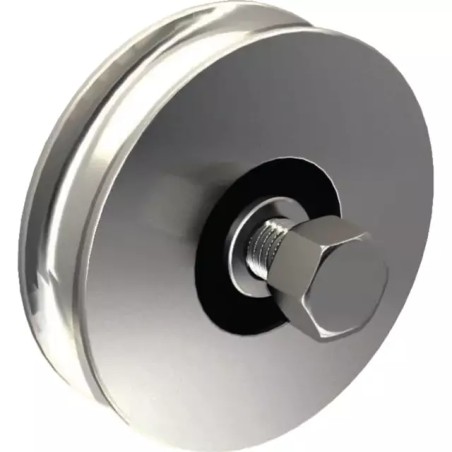 GALET ACIER ZINGUE Ø 100 MM GORGE RONDE 21 MM - ref. 1850555 | TP Agri