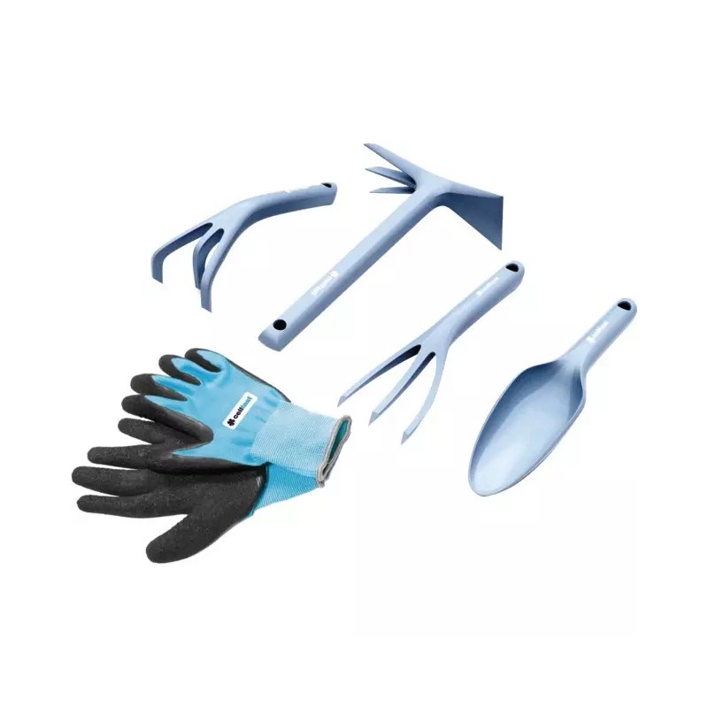 SET D'OUTILS PASTEL BLEU + GANTS DE JARDINAG - ref. CEL40051 | TP Agri
