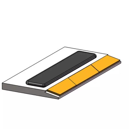 AILERON A SOUDER 120X80X12 DROIT RECHARGE CARB - ref. 400604 | TP Agri