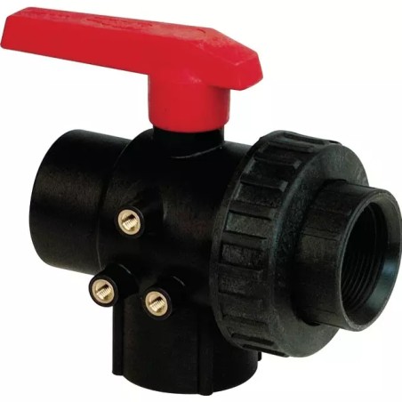 VANNE À BILLE 3VOIE PP GAZ 2" FF-LL - ref. 30562010 | TP Agri