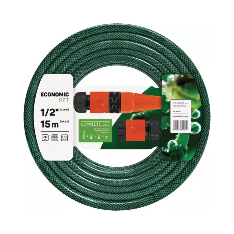 TUYAU D'ARROSAGE KIT ECONOMIC 1/2" 15 METRES - ref. CEL10101 | TP Agri