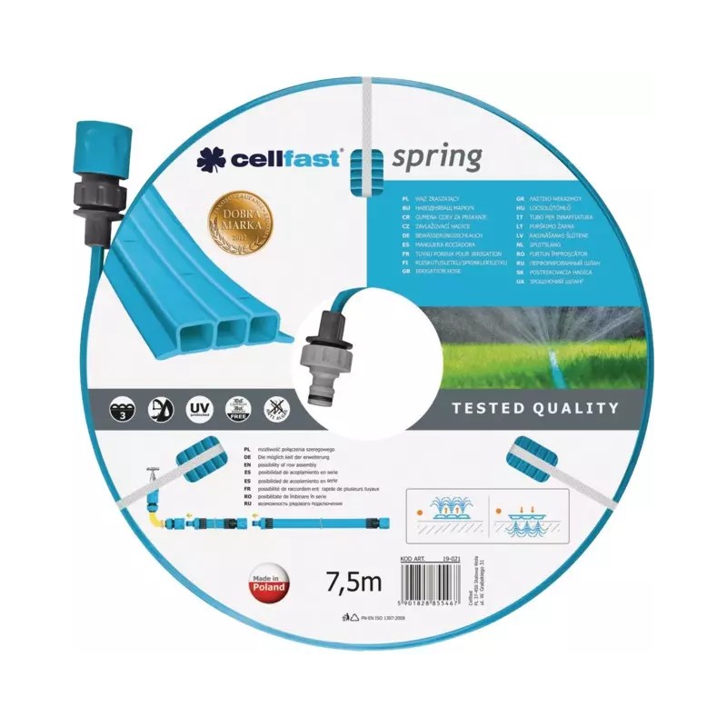 TUYAU D'IRRIGATION SPRING 7,5 METRES CELLFA - ref. CEL19021N | TP Agri