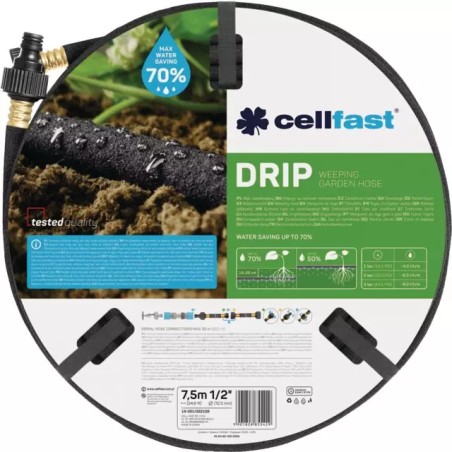 TUYAU D' ARROSAGE POREUX DRIP 1/2" 7,5 METRE - ref. CEL19001 | TP Agri