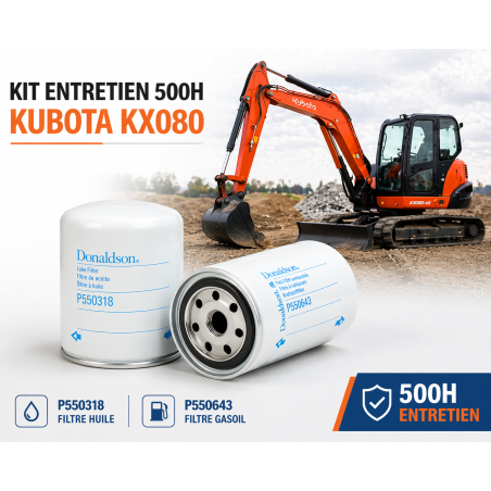 Kit Filtration 500h Donaldson - Kubota KX080