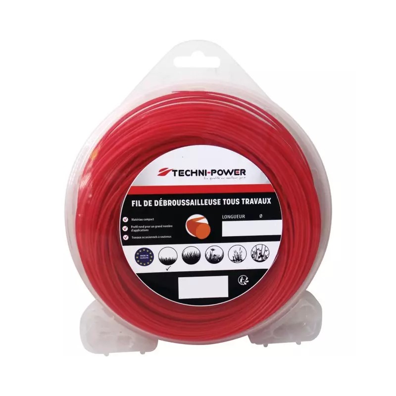 FIL DE DEBROUSSAILLEUSE ROND Ø 2 MM COQUE DÉ - ref. 20332612 | TP Agri
