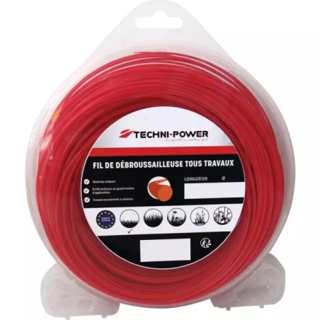 FIL DE DEBROUSSAILLEUSE ROND Ø 2 MM COQUE DÉ - ref. 20332612 | TP Agri