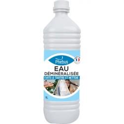 EAU DEMINERALISEE BOUTEILLE DE 1L PHEBUS - ref. 3132361 | TP Agri