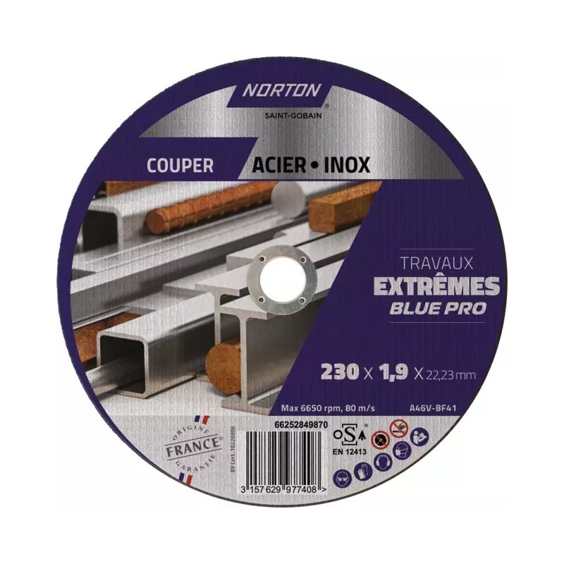 DISQUE A TRONCONNER FIN METAL INOX PLAT 230X1 - ref. 1925857 | TP Agri