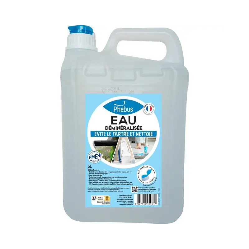 EAU DEMINERALISEE BIDON DE 5L PHEBUS - ref. 3132362 | TP Agri