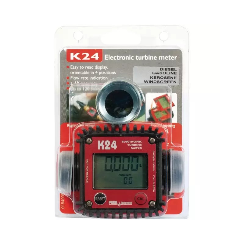 COMPTEUR ELECTRONIQUE A GASOIL K24 MALE - MALE - ref. 252790 | TP Agri