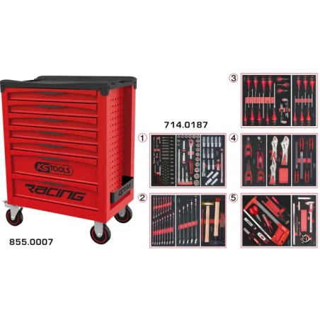 SERVANTE RACING 7 TIROIRS EQUIPEE DE 187 OU - ref. KS8557186 | TP Agri