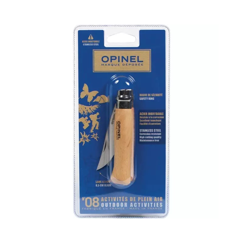 COUTEAU LAME ACIER INOXYDABLE N°8 BLISTER OPIN - ref. 258807 | TP Agri