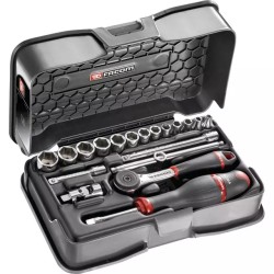 DOUILLES ET ACCESSOIRES 1/4" COFFRET DE 19 PI - ref. 1911495 | TP Agri