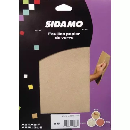 PAPIER DE VERRE 230X280 MM GRAIN 60 BLISTER D - ref. 1925456 | TP Agri