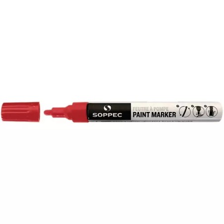 FEUTRE A POMPE POUR MARQUAGE ROUGE 10ML - ref. 21312333 | TP Agri
